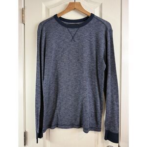 Old Navy Men's Long Sleeve Soft Washed Thermal Knit Shirt Navy Blue Size M Tall